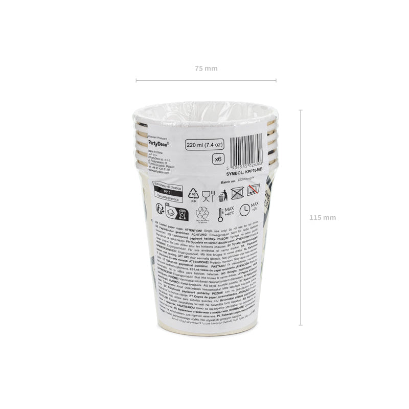 Becher Game on 220ml Pastell Mix (6 Stk.)