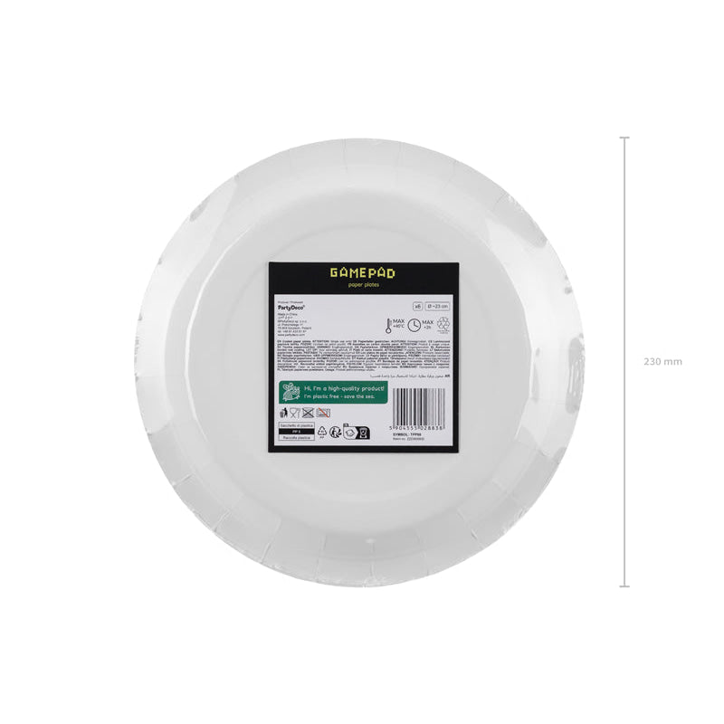 Teller Game on - Gamepads 23cm Pastell Mix (6 Stk.)