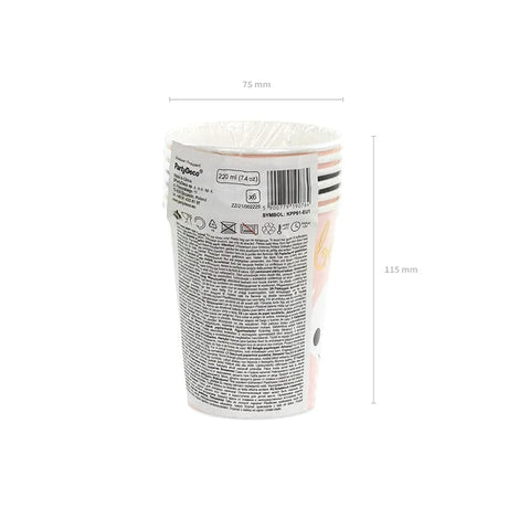 Becher Halloween Boo 220ml Pastell Mix (6 Stk.)