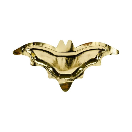 Teller Halloween Fledermaus 37.5cm Metallic gold (6 Stk.)