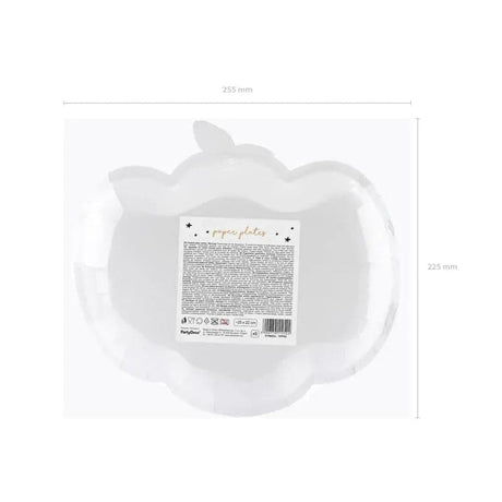 Teller Halloween Kürbis 25cm Pastell rosa (6 Stk.)