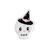 Teller Halloween Schädel 27cm Pastell weiss (6 Stk.)