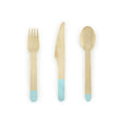 Holzbesteck 16cm Holz mit mint (18 Stk.)