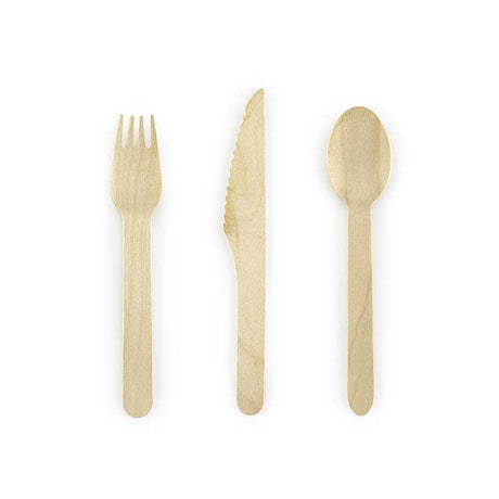 Holzbesteck 16cm Holz Uni (18 Stk.)