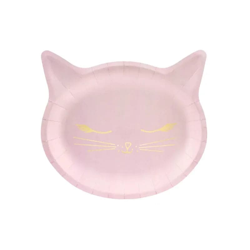 Teller Kätze 22cm Pastell rosa (6 Stk.)