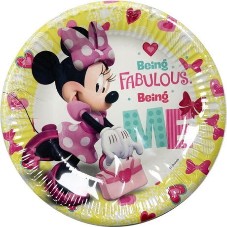 Teller Minney Mouse 22cm Metallic Mix (8 Stk.)