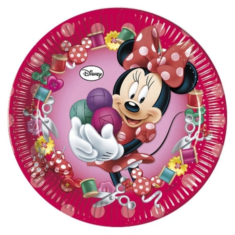 Teller Minnie Mouse 19.5cm Metallic rosa (8 Stk.)