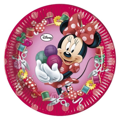 Teller Minnie Mouse 19.5cm Metallic rosa (8 Stk.)