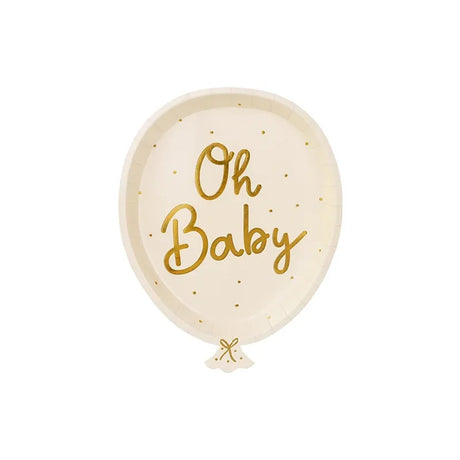 Teller Oh Baby 22cm Pastell rosa (6 Stk.)