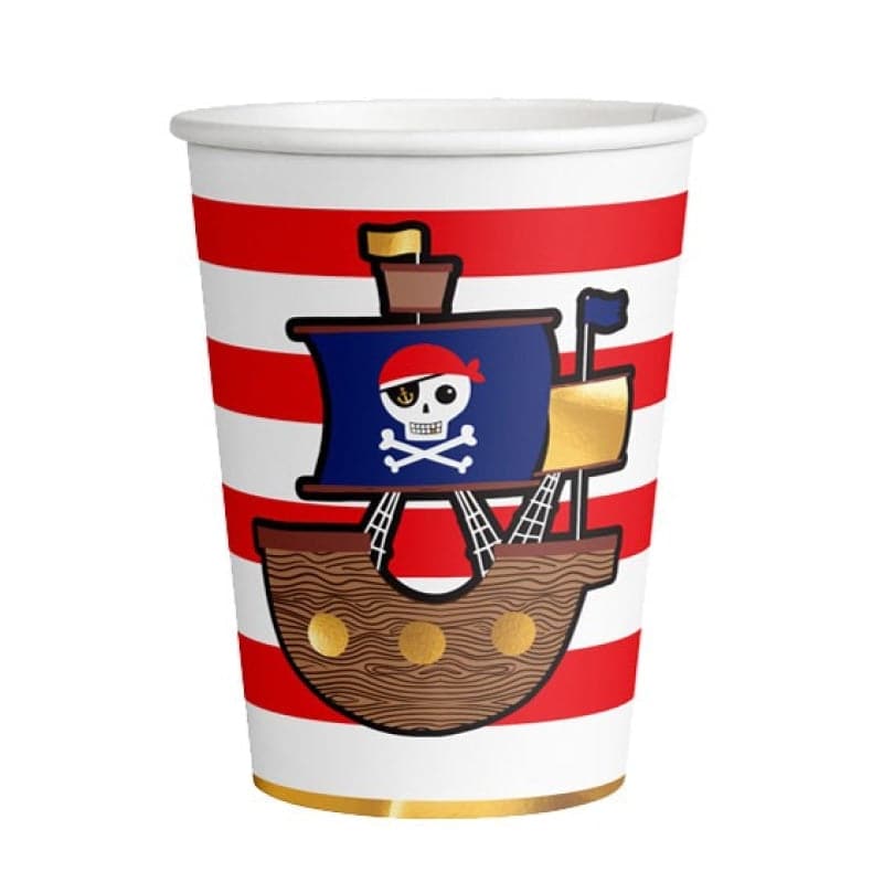 Becher Piraten 250ml Metallic Mix (8 Stk.)