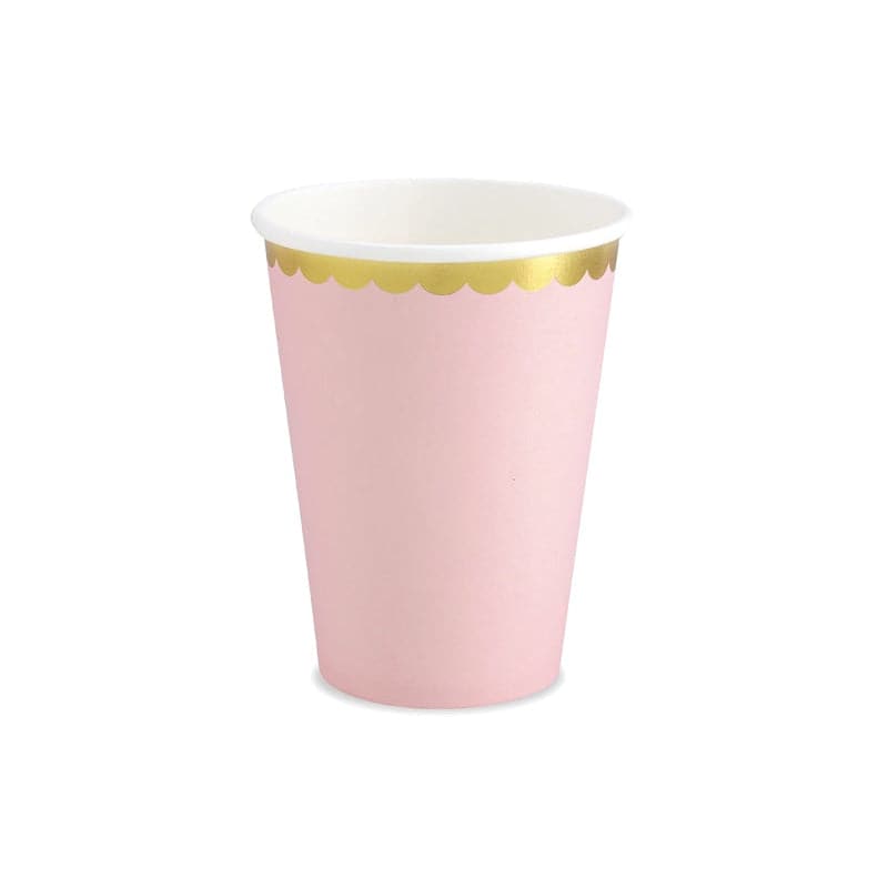 Becher Prinzessin 220ml Pastell pink (6 Stk.)