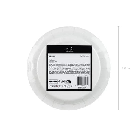 Teller Silvester Uhr 18cm Metallic Mix (6 Stk.)