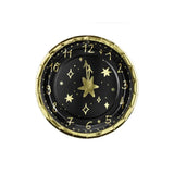 Teller Silvester Uhr 18cm Metallic Mix (6 Stk.)