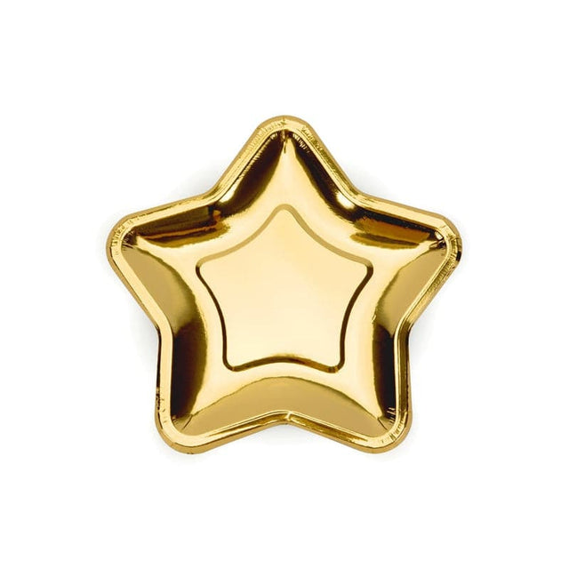 Teller Stern 18cm Metallic gold (6 Stk.)