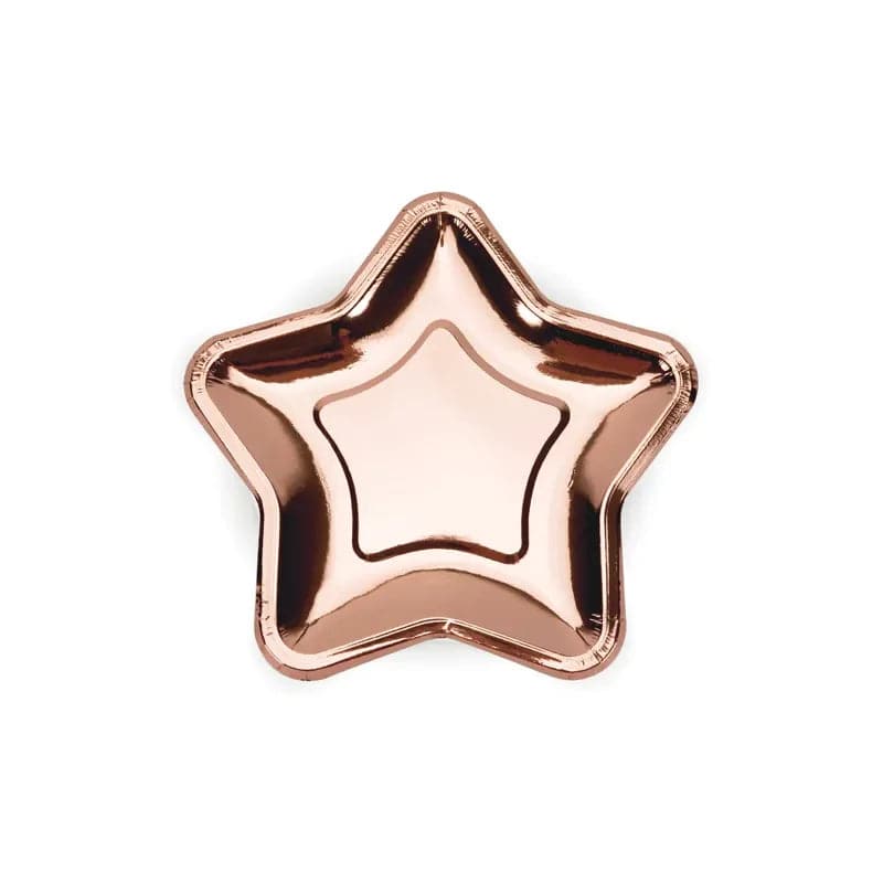 Teller Stern 18cm Metallic roségold (6 Stk.)