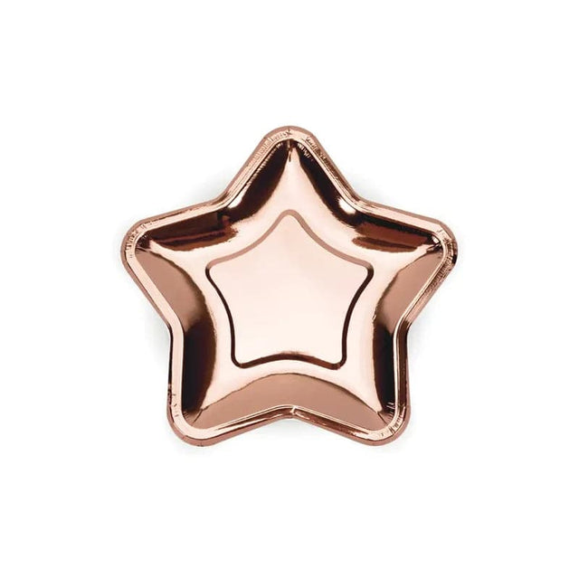 Teller Stern 18cm Metallic roségold (6 Stk.)