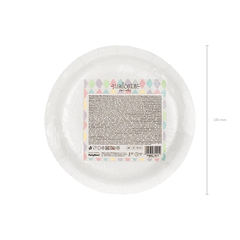 Teller Sternemuster 18cm Metallic Mix (6 Stk.)