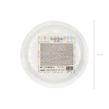 Teller Sternemuster 18cm Metallic Mix (6 Stk.)