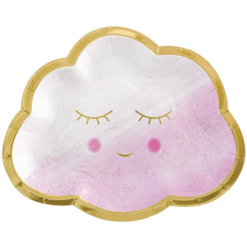 Teller Wolke 16.5cm Pastell Pink (8 Stk.)