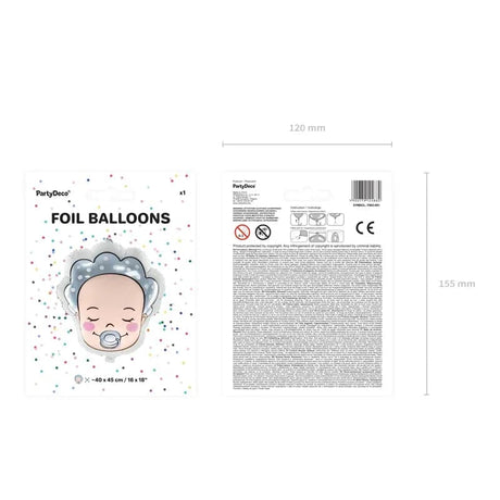 Ballone Baby Boy 45cm Metallic Mix (1 Stk.)
