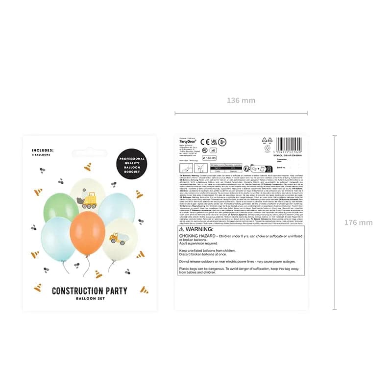 Ballone Baustelle 30cm Pastel Light Cream (6 Stk.)