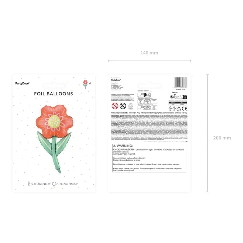 Ballone Blume 96cm Metallic Mix (1 Stk.)