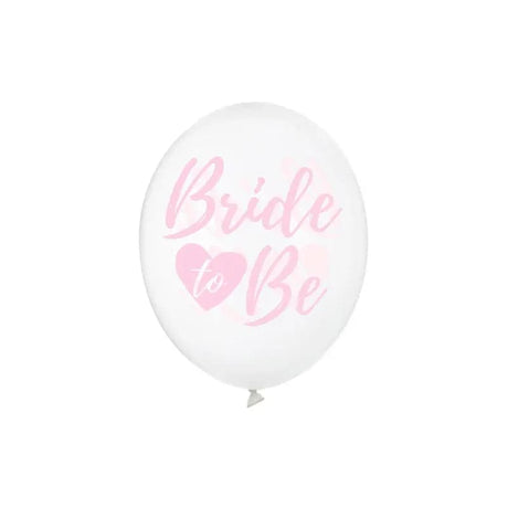 Ballone Bride to be 30cm Crystal Clear (6 Stk.)