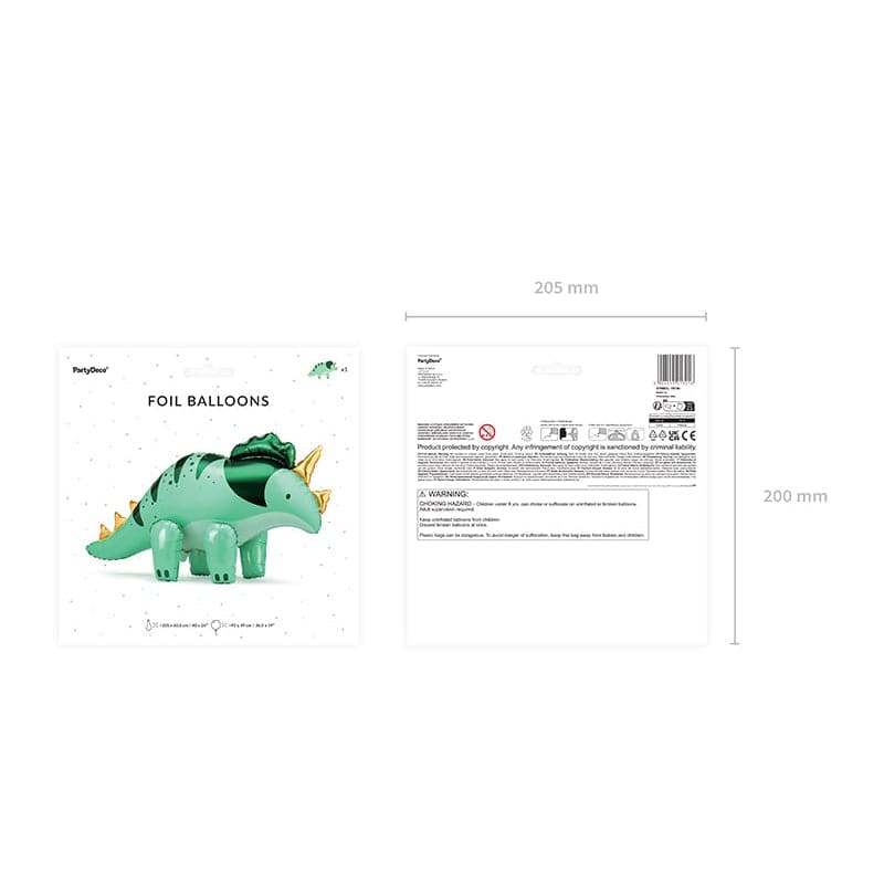 Ballone Dinosaurier 101cm Metallic grün (1 Stk.)