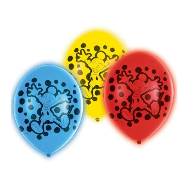 Ballone Disney Mickey Mouse 27cm LED Mix (5 Stk.)
