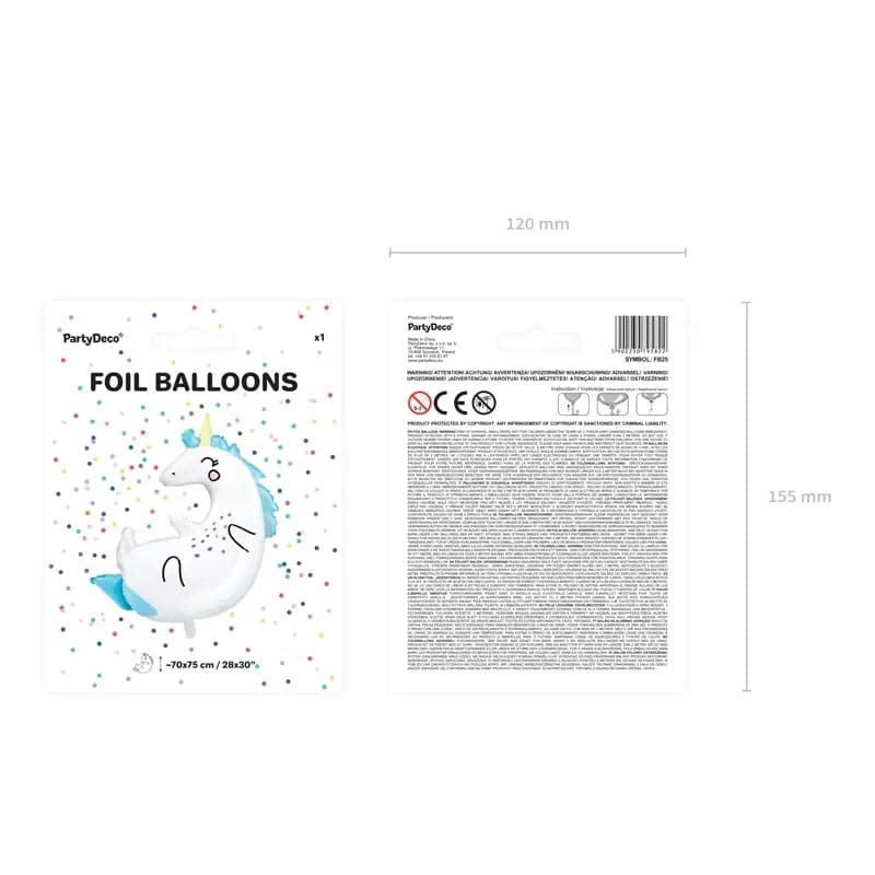 Ballone Einhorn 75cm Metallic Mix (1 Stk.)