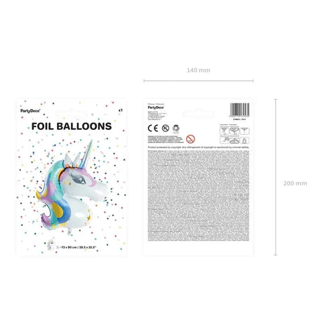 Ballone Einhorn 90cm Metallic Mix (1 Stk.)