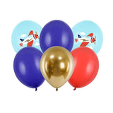 Ballone Flugzeug 30cm Pastell mix (6 Stk.)