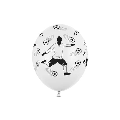 Ballone Fußballer 30cm Pastell White (6 Stk.)