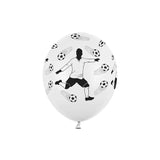 Ballone Fußballer 30cm Pastell White (6 Stk.)