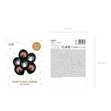 Ballone Gespenst Halloween 30cm Pastell Black (6 Stk.)