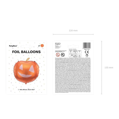 Ballone Halloween Kürbis 40cm Metallic Orange (1 Stk.)