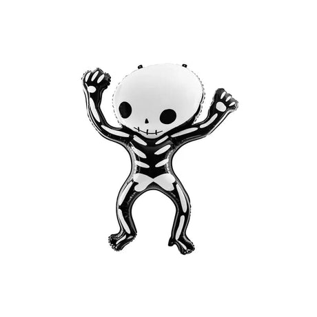 Ballone Halloween Skelett 100cm Metallic weiss (1 Stk.)