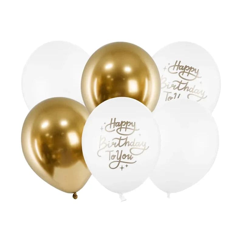 Ballone Happy Birthday to you 30cm Pastell Mix (6 Stk.)