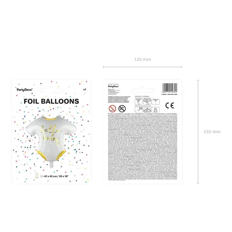 Ballone Hello Baby 51cm Pastell Mix (1 Stk.)