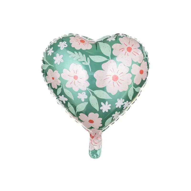 Ballone Herz 45cm Blumenmuster (1 Stk.)