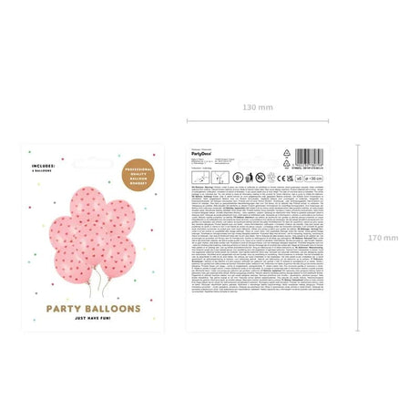 Ballone Herzen 30cm Pastell Baby Pink (6 Stk.)