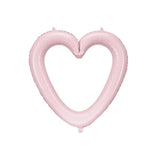Ballone Herzrahmen 86cm Pastell pink (1 Stk.)