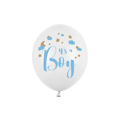 Ballone It’s a Boy 30cm Pastell Pure White (6 Stk.)