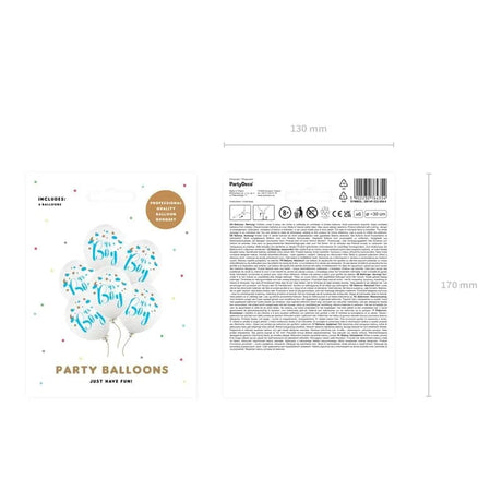 Ballone It’s a Boy 30cm Pastell Pure White (6 Stk.)