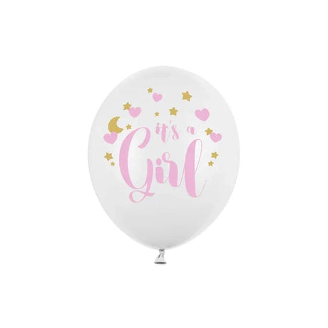 Ballone It’s a Girl 30cm Pastell Pure White (6 Stk.)
