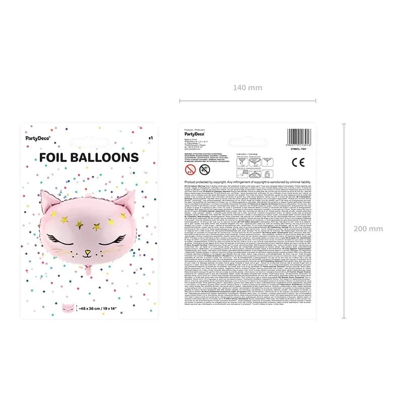 Ballone Kätzchen 48cm Metallic Mix (1 Stk.)