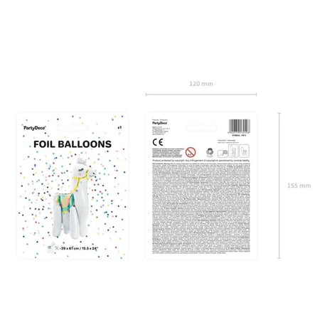 Ballone Lama 61cm Pastell Mix (1 Stk.)