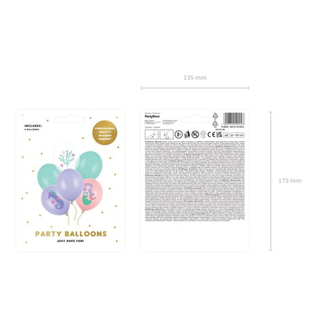 Ballone Meereswelt 30cm Pastell mix (6 Stk.)