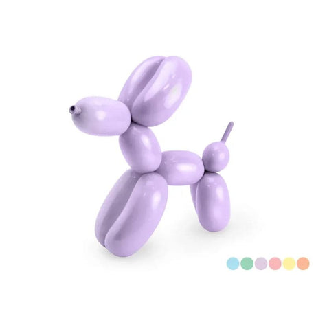Ballone Modellierset mit Pumpe 130cm Pastell Mix (30 Stk.)