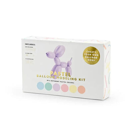 Ballone Modellierset mit Pumpe 130cm Pastell Mix (30 Stk.)